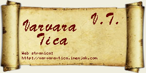 Varvara Tica vizit kartica